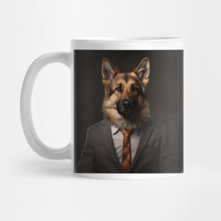 German Shepherd Dog in Suit Mug